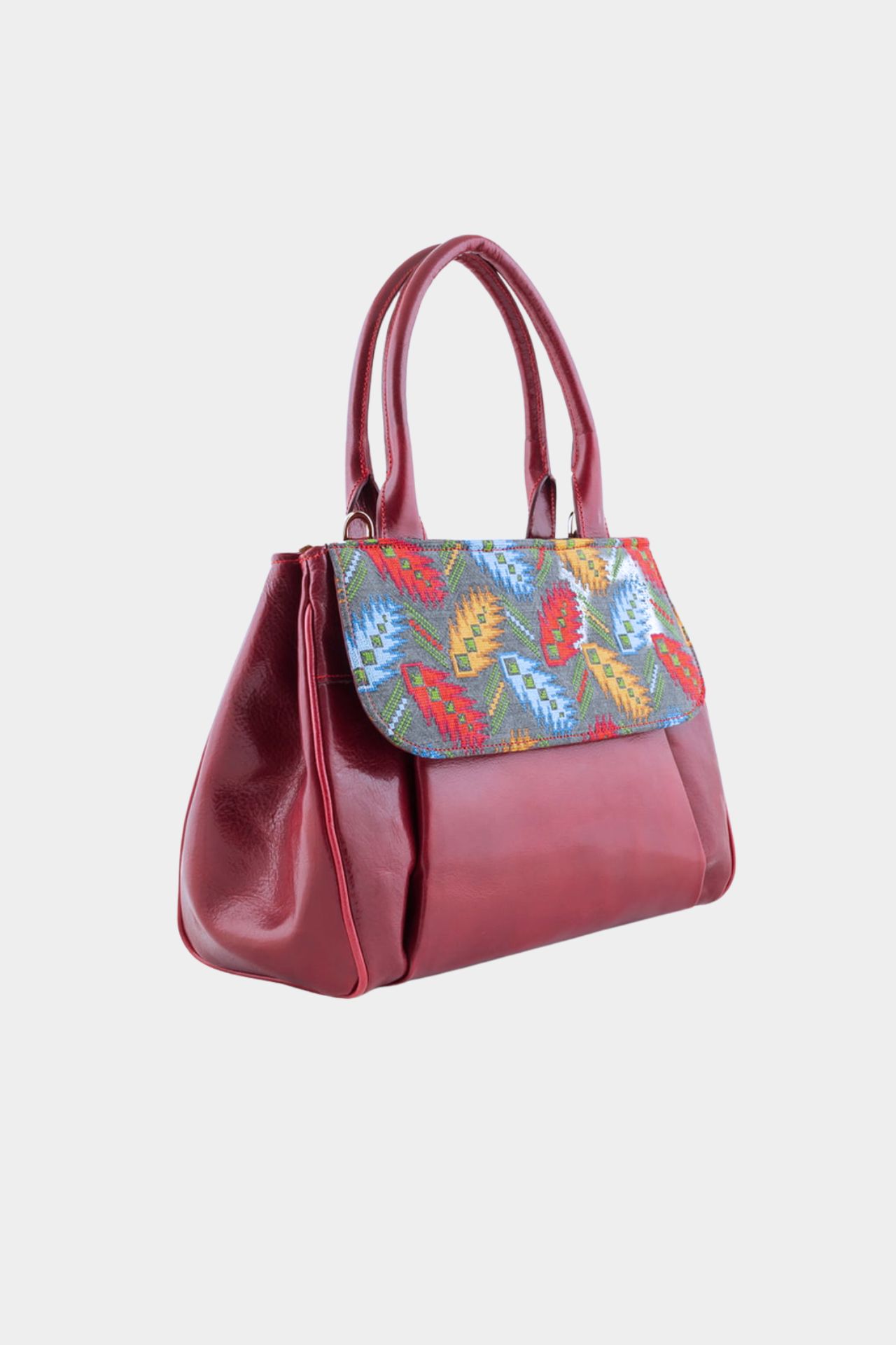 That Girl's Beautiful Herbarium Burgundy Handbag - Image 3